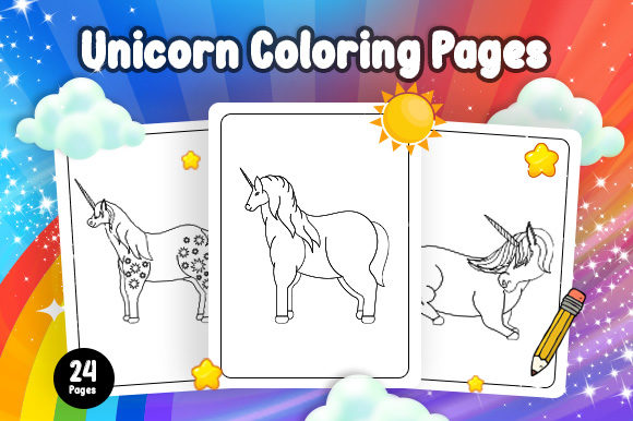 24 Unicorn Coloring Pages - A Magical Addition to Your Creative Library