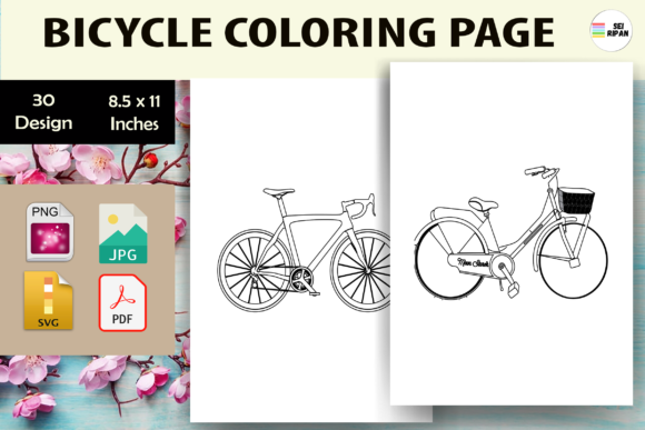 Bicycle Coloring Page for Kids 2 - KDP: A Creative and Engaging Resource