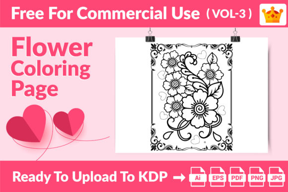 Coloring Page - Flower Coloring Page V 3: A Versatile Tool for Kids and Business Owners