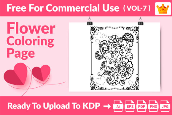 Coloring Page - Flower Coloring Page V 7: A Creative and Engaging Resource for Kids and Educators