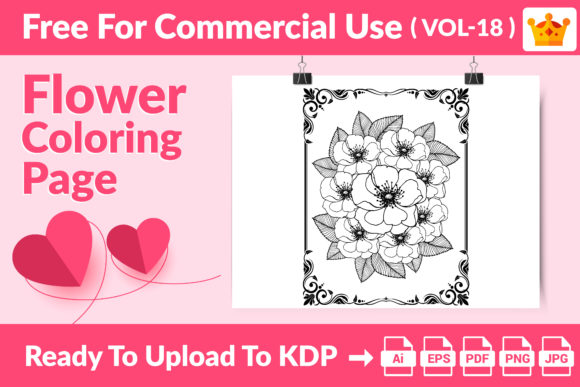 Coloring Page - Flower Coloring Page V18: A Versatile Tool for Creativity and Business