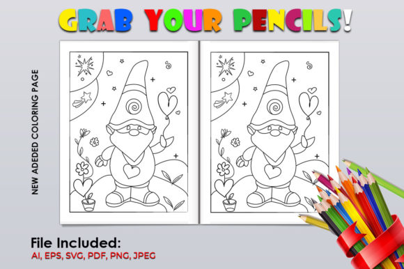 Cute Cartoon Gnome Coloring Page Vol 6: A Creative and Engaging Resource for Kids