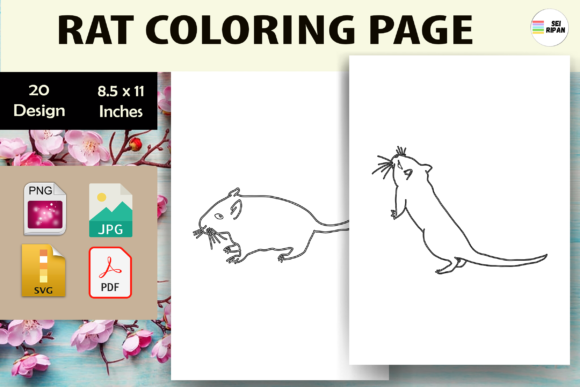 Engage Kids with Rat Coloring Page for KDP