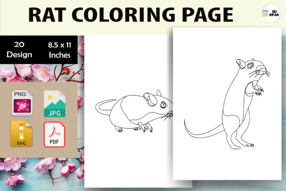 Engaging Rat Coloring Pages for Kids 2 - KDP