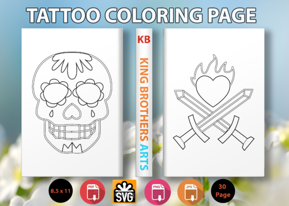 Explore Creativity with Tattoo Coloring Page - 1