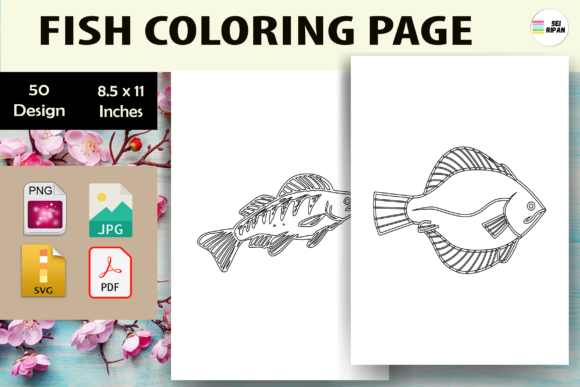 Explore the Depths of Creativity with Fish Coloring Page 2 - KDP