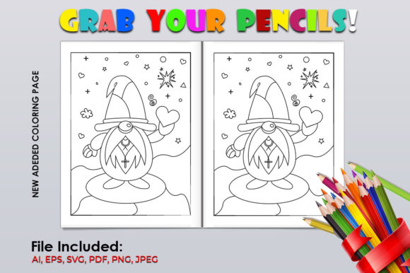 Explore the Whimsical Charm of Cute Gnome Coloring Page SVG Vol 4