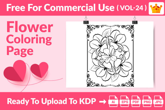 Flower Coloring Page V24: Creative and Practical