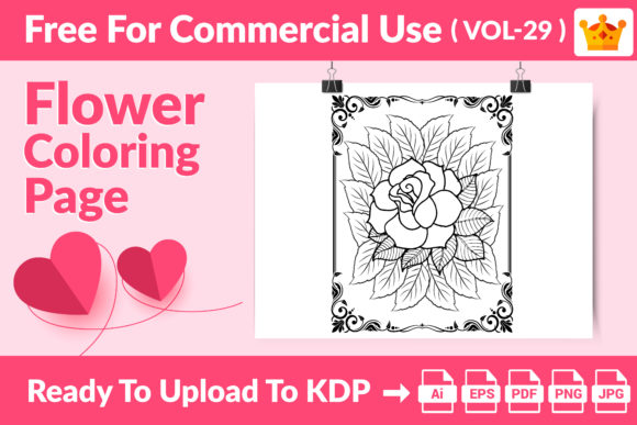 Flower Coloring Page V29: A Versatile and Creative Resource
