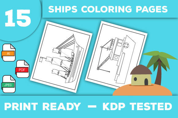 Ships Scissor Skills Coloring Book Page: A Creative and Practical Tool for Kids and Publishers
