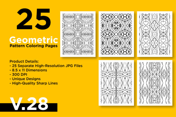 The Perfect Geometric Coloring Pattern Pages Bundle for Your Creative Projects
